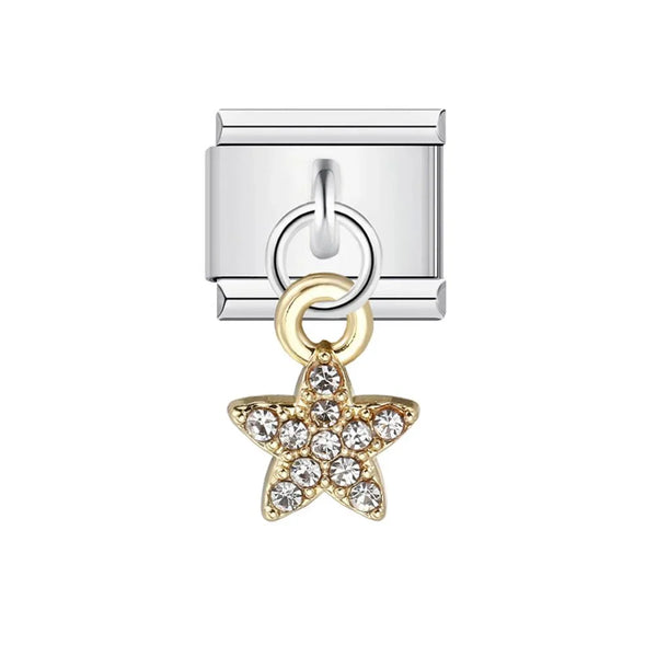 Golden Star with Crystals | Pendant